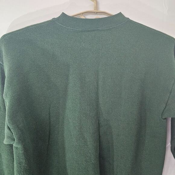 Vintage 1999 Looney Tunes New Millennium Sweatshirt M Pullover Green 2000 Tultex - Picture 5 of 9